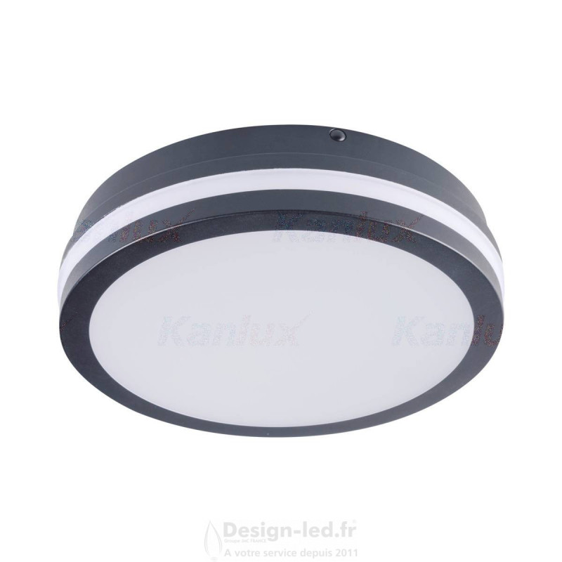 Plafonnier BENO LED Ø220 18w 4000k IP54 graphite kanlux24 33348 S