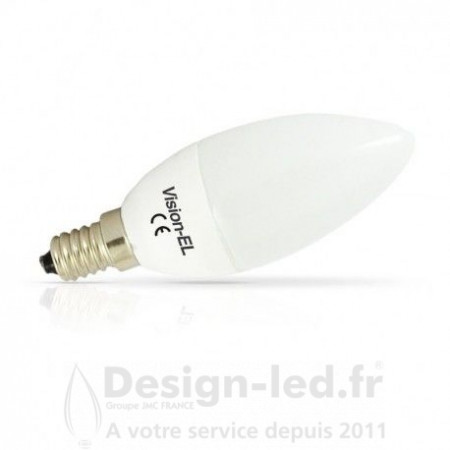 Ampoule E14 led flamme 4w 2700k, vision el 74602 promo Vision El 3,70 € -50% Ampoule LED E14