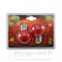 Ampoule E27 led G45 1w rouge pack x2, vision el 76181 4,60 € Ampoule LED E27