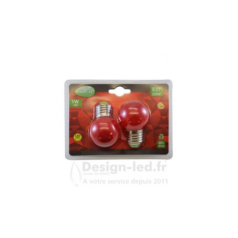 https://design-led.fr/ Ampoule E27 led G45 1w rouge pack x2 4,60 € 3,22 € -30% 76181