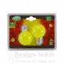 Ampoule E27 led G45 1w jaune pack x2, vision el 76202 promo Miidex Lighting 4,60 € -40% Ampoule LED E27