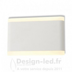 Applique extérieur led 6w-380 lumens 3000k cube blanc angle ajustable mural  ip44