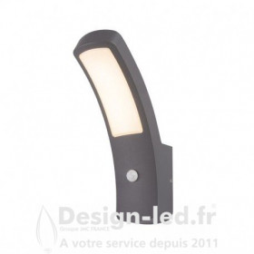 Applique Murale LED 12W 550 LM Détecteur 4000K Gris IP54, miidex 67812 - FDS