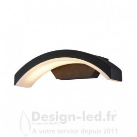 Applique Murale Curviligne LED 6W 3000K Gris Anthracite IP54, miidex 67782