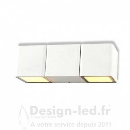 Applique Murale LED 2x3W 2x175Lm Rectangulaire 4000K Blanc IP54, vision el 67770 promo 72,60 € -50%