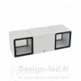 Applique Murale LED 2x3W 2x175Lm Rectangulaire 4000K Blanc IP54, vision el 67770 promo 72,60 € -50%