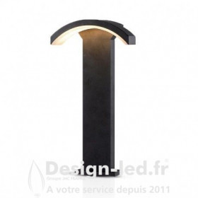 Potelet Rectangulaire LED 6W diffuseur curviligne 4000K gris IP54, miidex 67785 promo