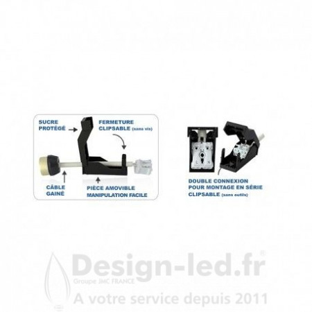 Douille céramique GU10 automatique avec câble, miidex 73992 2,30 € Adaptateur / Douille / Bornier