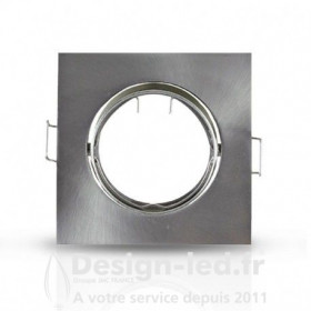 Support plafond étain brossé 85 x 85 mm