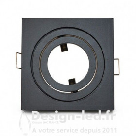 Support plafond alu noir 88 x 88 mm