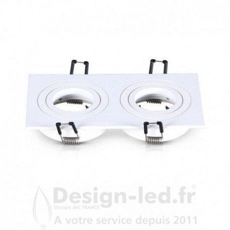 Support de spot rond double blanc Orientable 175 x 93mm, miidex 7717 Miidex Lighting 19,00 € Support plafond GU10 - GU5.3 - G4