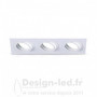 Support de spot rond triple blanc Orientable 258x93 mm, miidex 77170 Miidex Lighting 24,30 € Support plafond GU10 - GU5.3 - G4