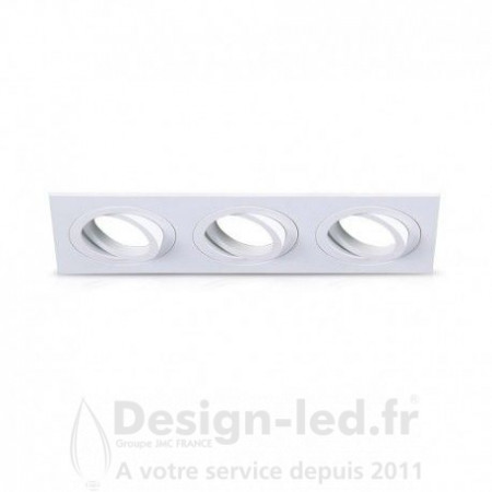 Support de spot rond triple blanc Orientable 258x93 mm, miidex 77170 25,40 €