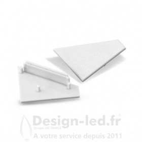 Terminaison gris pour profile led angle 30/60 X2, miidex, 9869