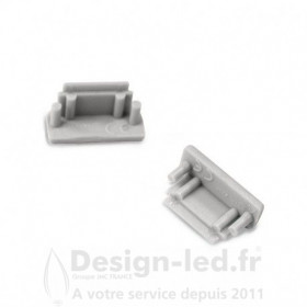 Terminaison gris pour profile led plat XL X2