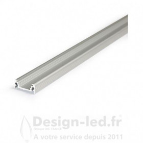Profilé aluminium anodisé 2M pour ruban led plat XL, miidex 9884