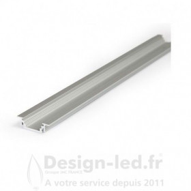 Profile Rainure Aluminium Anodisé 2m pour bandeaux LED, miidex 9823