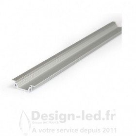 Profilé aluminium anodisé 2M pour ruban led rainure XL, miidex, 9888