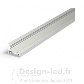 Profilé aluminium anodisé 2M pour ruban led angle 30/60, miidex 9827