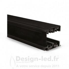 Rail Triphase pour Spots LED Noir 2 m, miidex 82032