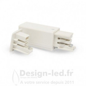 Connecteur Triphase Alimentation et Fin Droit Blanc