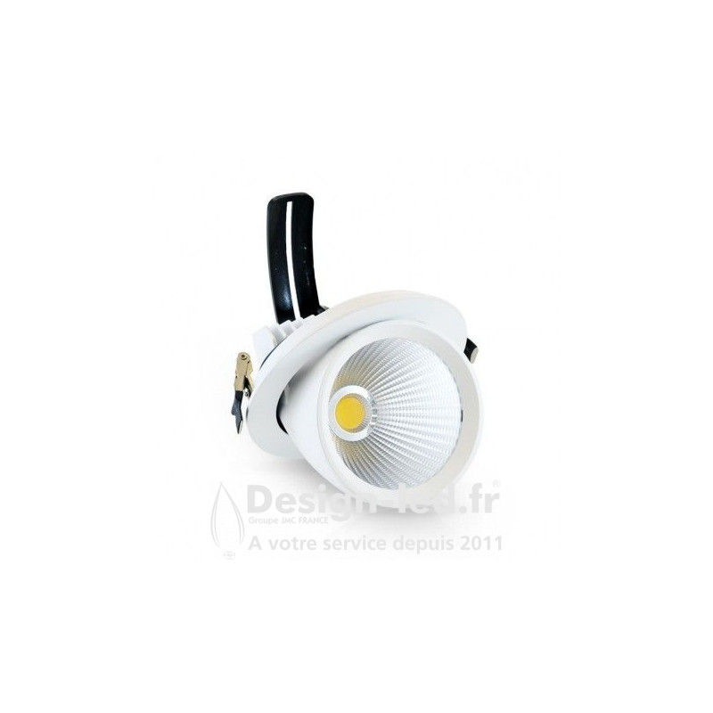 Support encastrable escargot ronde acier brossé pour ampoules halogènes,  CFL ou LED