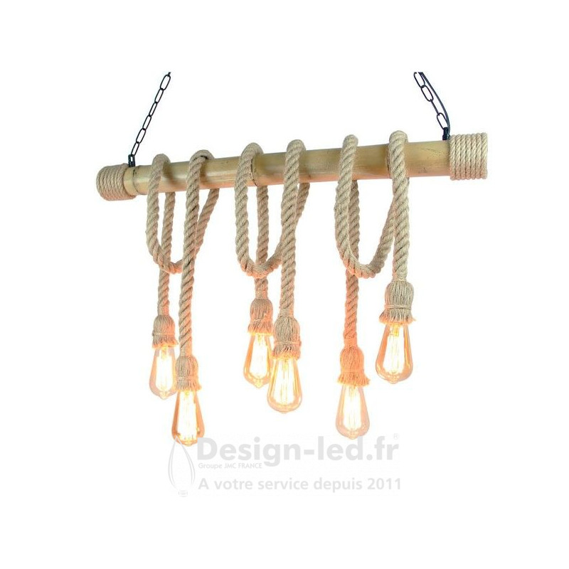 https://design-led.fr/ Plafonnier corde et Bambou 6XE27 113,00 € 113,00 € LM8037