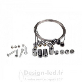 Kit de suspension 2 mètres pour linéaire 1.5m & 3m X2, miidex, 749705