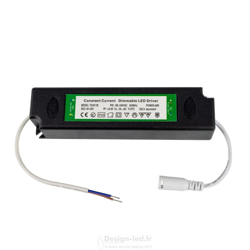 https://design-led.fr/ Driver LED Dimmable TRIAC 220-240V Sortie 36-55V DC 880mA 40W 40,30 € 40,30 € 3151