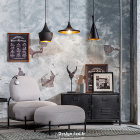 https://design-led.fr/ Lampe Suspendue Lennon noir 1xE27 49,90 € 49,90 € C2521