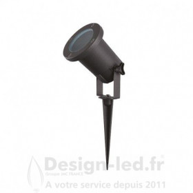 Projecteur Piquet (sans ampoule) 12V GU5.3 Noir IP65, miidex 70285
