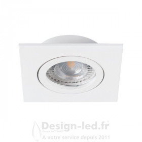 Support plafond DALLA 82 x 82mm blanc douille GU5.3 inclus