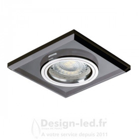 Support plafond MORTA 90x90 mm verre noir