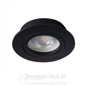 Support plafond DALLA Ø82 mm noir douille GU5.3 inclus