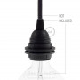 Douille E27 noir en thermoplastique avec écrou, dla PL27PNTF Design-LED 2,20 € Accessoires luminaires