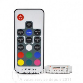 Mini Contrôleur RGB 12V-24V et télécommande RF, vision el 7656 promo