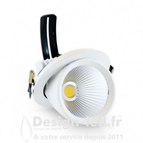 Spot LED Escargot Rond Inclinable et Orientable 30W 4000K IRC90, miidex 76746