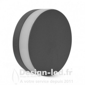 Applique Murale LED Rond Anthracite 10W 4000K IP54, miidex 70291
