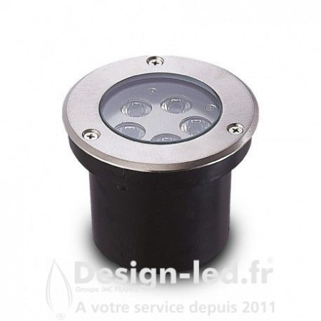 Spot LED Encastrable Sol Rond 5W 3000K Inox 316 L IP67, miidex 677923 103,30 €