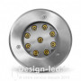 Spot LED Encastrable Sol Rond 9W 3000K Inox 316 L IP67, miidex 677931 - FDS 117,40 €