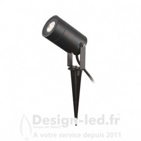 Projecteur LYS Piquet Slim 230V GU10 Noir IP65