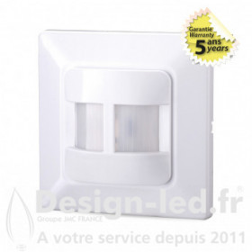 Détecteur mural Automatique LED IR ON/OFF IP20 190°, miidex 75497
