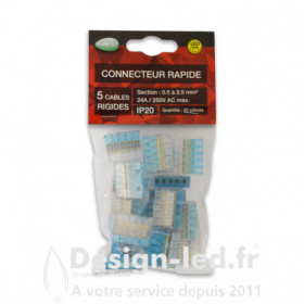 https://design-led.fr/ Connecteur automatique 5 câbles rigide 450V 32A pack x20 6,00 € 6,00 € 72221