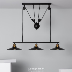 https://design-led.fr/ Lampe Suspendue Pusaka 3 x E27 noir 130,00 € 130,00 € C142939