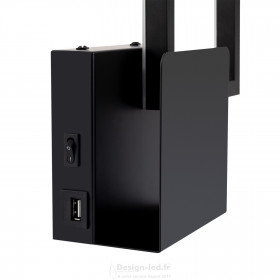https://design-led.fr/ Applique LED Gauss 14W 3000K droit avec Chargeur USB 86,60 € 60,62 € -30%