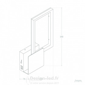 https://design-led.fr/ Applique LED Gauss 14W 3000K droit avec Chargeur USB 86,60 € 60,62 € -30%
