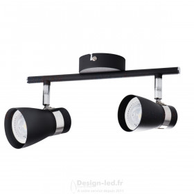 Luminaire mural ou plafonnier ENALI Noir 2xGU10