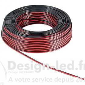 Câble rouge & Noir 2x0.50mm -vendue au ml, LM2054