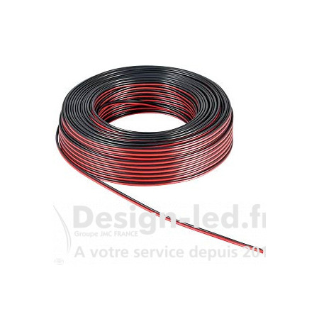 Câble rouge & Noir 2x0.50mm -vendue au ml, dla EC-LS-1M Design-LED 1,80 € Gamme de câble pour LED