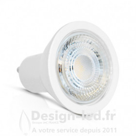 Spot encastrable rond finition argent trou 60 mm lampe LED GU10 5 W 38  degrés LED